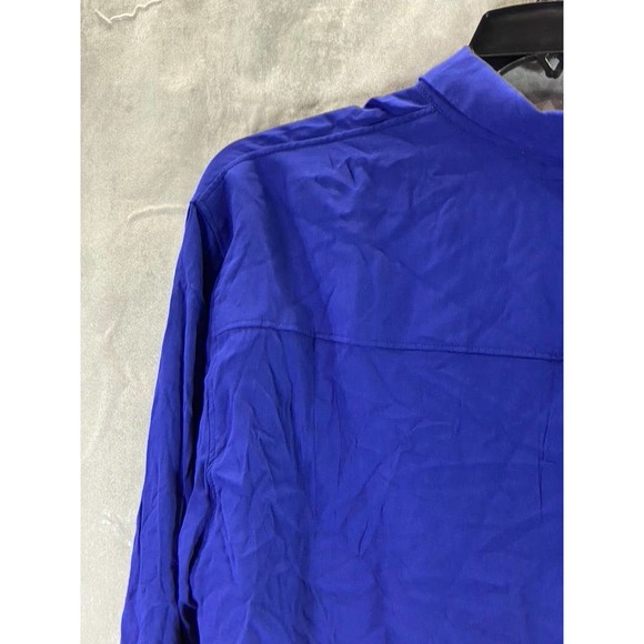 And Now This Men's Blue Regular-Fit Button-Up Long-Sleeve Shirt SZ 2XL - Picture 4 of 13